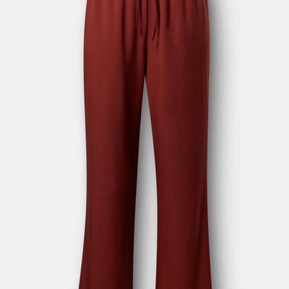 NWT, Torrid Wide Leg High-Rise Pull-On Crepe Pant 4 (4X/26) Regular, Fired Brick - Picture 7 of 8